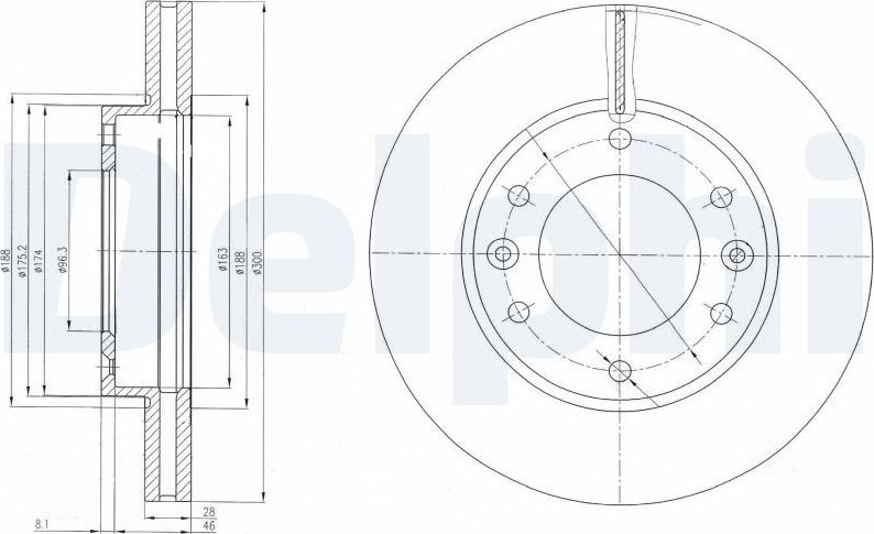 Тормозной диск Delphi. Артикул BG4137