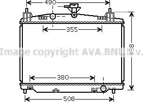 Радиатор охлаждения двигателя AVA для Mazda 2 II (DE) 2007-2015. Артикул MZ2213