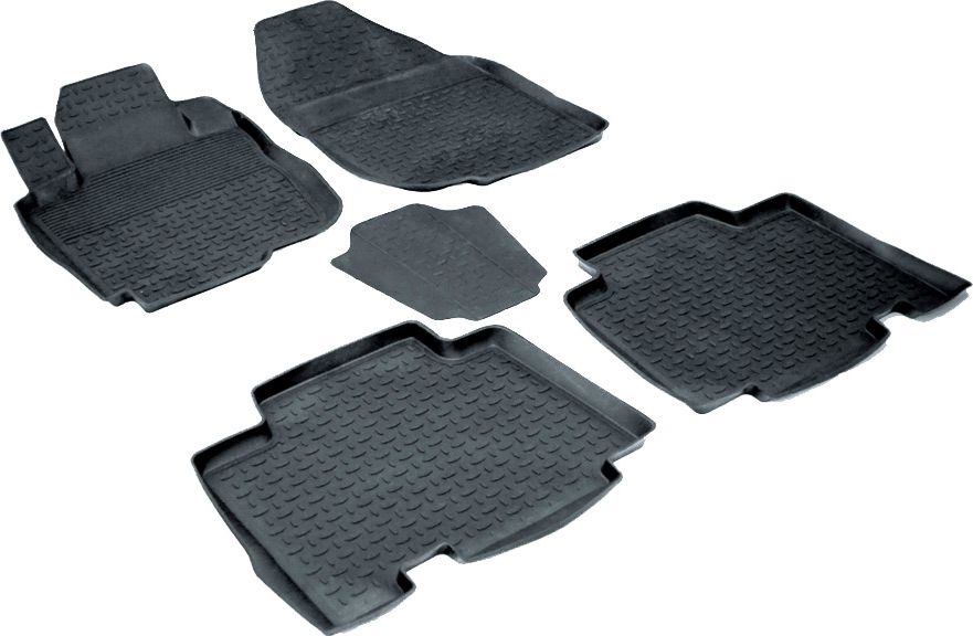 Коврики резиновые Seintex с высоким бортиком для салона Toyota RAV4 III 2008-2012 длинная база. Артикул 01297