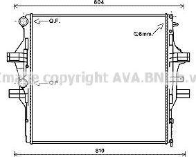 Радиатор охлаждения двигателя AVA для IVECO Daily VI 2014-2026. Артикул IV2125