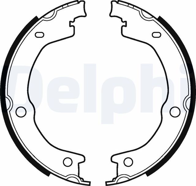 Тормозные колодки (стояночная тормозная система) Delphi. Артикул LS2118