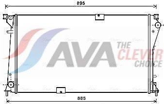 Радиатор охлаждения двигателя AVA для Renault Trafic II 2006-2014. Артикул RTA2490