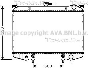 Радиатор охлаждения двигателя AVA для Nissan Terrano I 1990-1995. Артикул DN2076