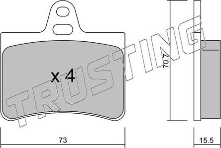 Тормозные колодки Trusting. Артикул 342.0