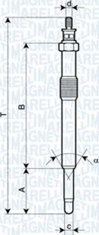 Свеча накаливания (накала) Magneti Marelli. Артикул 062900049304