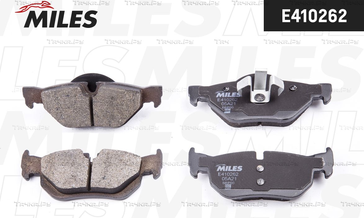 Тормозные колодки Miles (Low-Metallic) задние для BMW 1 I (E81/E82/E87/E88) 2004-2012. Артикул E410262