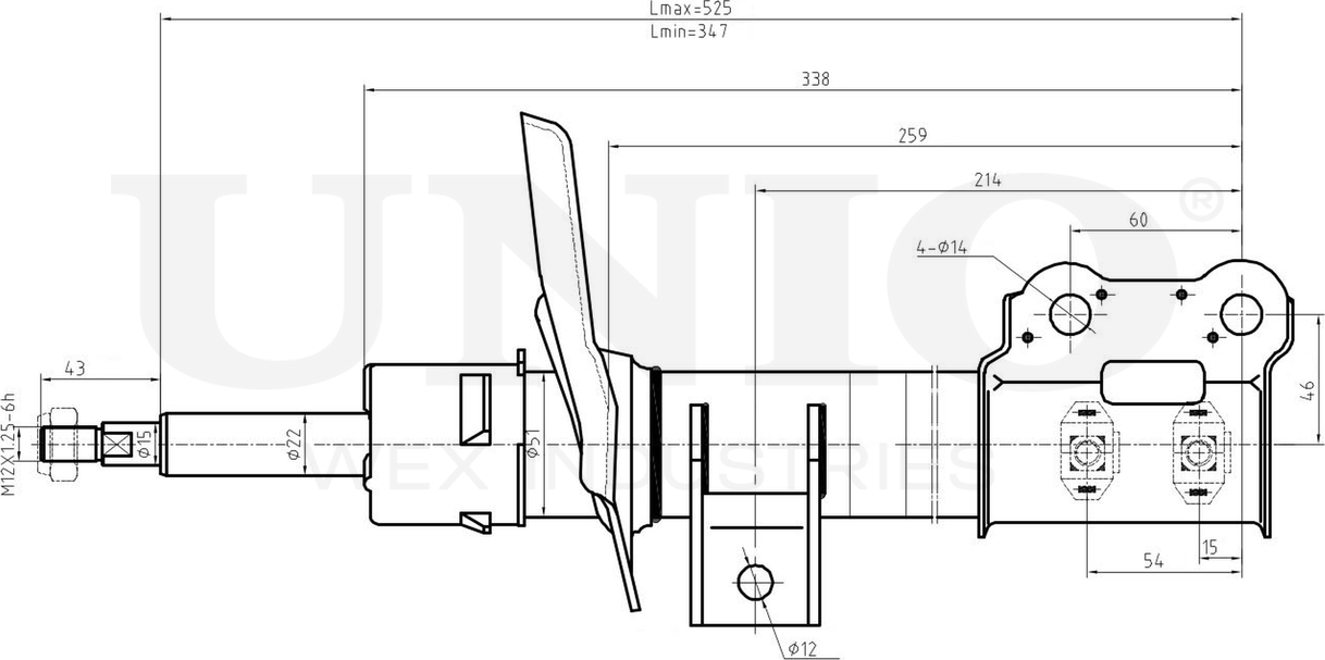 Амортизатор подвески (Unio). Артикул SAB-10275