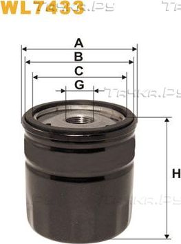 Масляный фильтр WIX Filters для Ford Galaxy II 2006-2015. Артикул WL7433