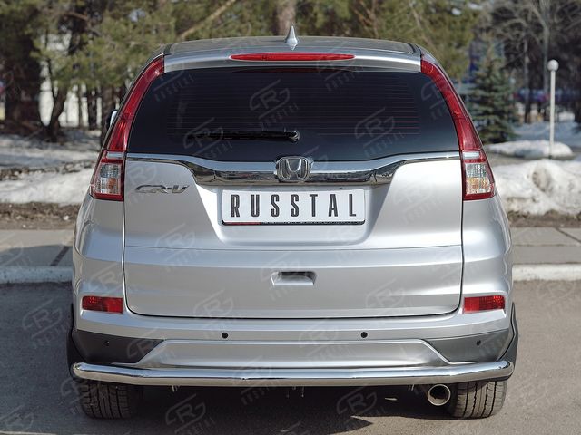 Защита РусCталь заднего бампера d63 дуга для Honda CR-V IV рестайлинг 2015-2018. Артикул HCRZ-002227