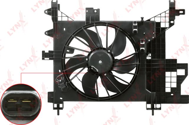 Вентилятор радиатора двигателя LYNXauto для Dacia Duster I 2010-2018. Артикул RF-1892