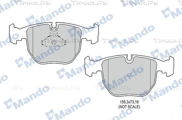 Тормозные колодки Mando передние для Alpina B10 E39 1996-2002. Артикул MBF015405