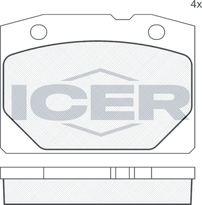 Тормозные колодки Icer. Артикул 180155