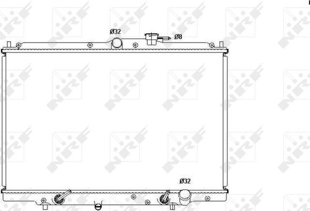 Радиатор охлаждения двигателя NRF для Honda Shuttle I 1994-2004. Артикул 53515