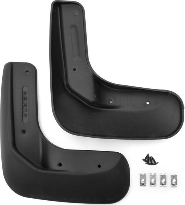 Брызговики Frosch (в пакете) передняя пара для Volkswagen Jetta VI рестайлинг седан 2015-2019. Артикул NLF.51.35.F10