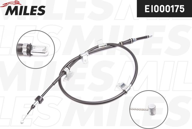 Трос ручника (тросик ручного тормоза) Miles. Артикул EI000175