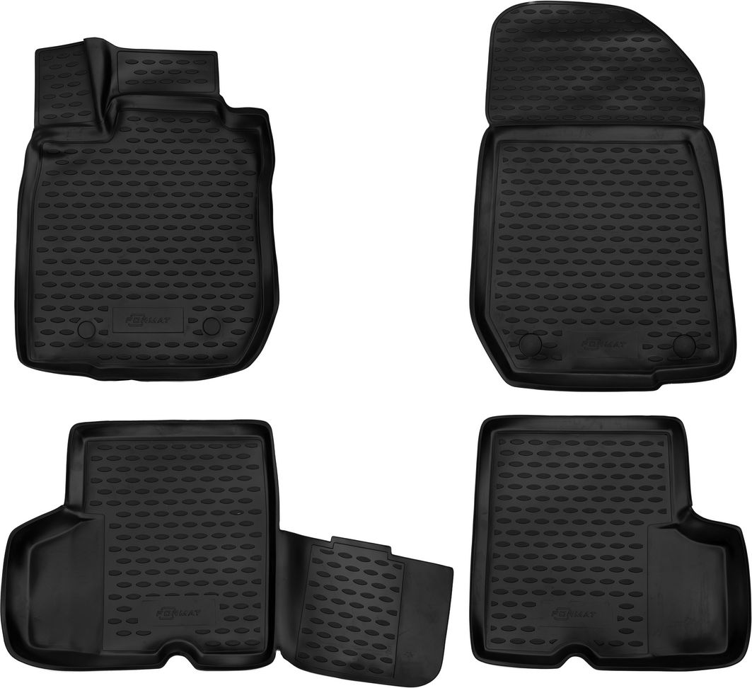 Коврики 3D Format c повышенной износостойкостью для салона Renault Logan II 2012-2026. Артикул FORMAT.3D.41.05.210k