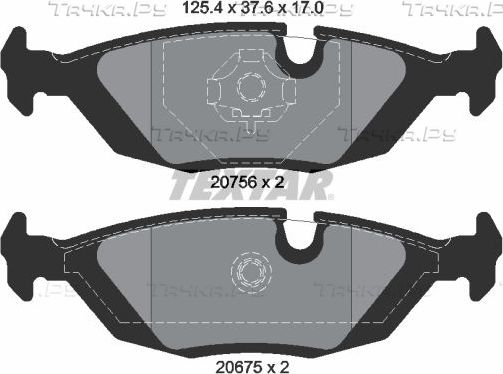 Тормозные колодки Textar Q+. Артикул 2067502