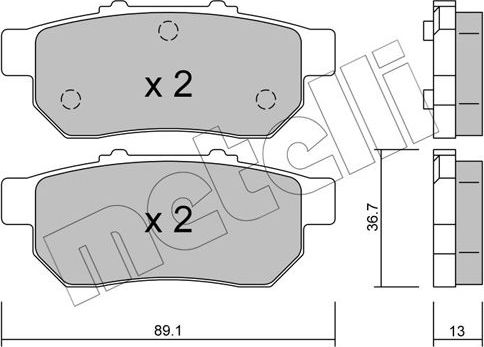 Тормозные колодки Metelli. Артикул 22-0176-0
