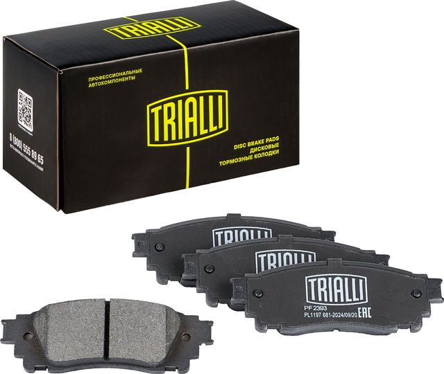 Тормозные колодки Trialli (Low-Metallic). Артикул PF 2393