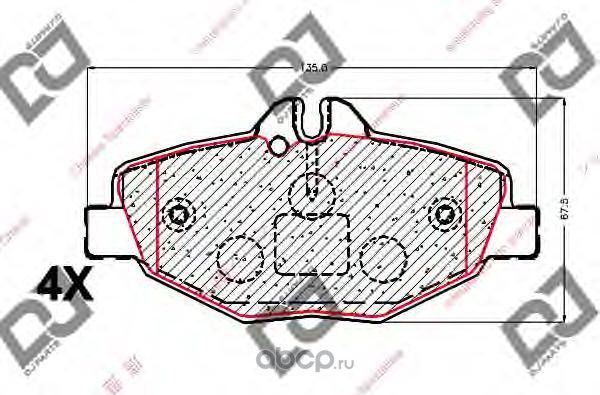 DJPARTS BP1980(TRW GDB1542 NiBK PN-0342 ) MERCEDES E-CLASS 02-09 (DJ Parts). Артикул BP1980