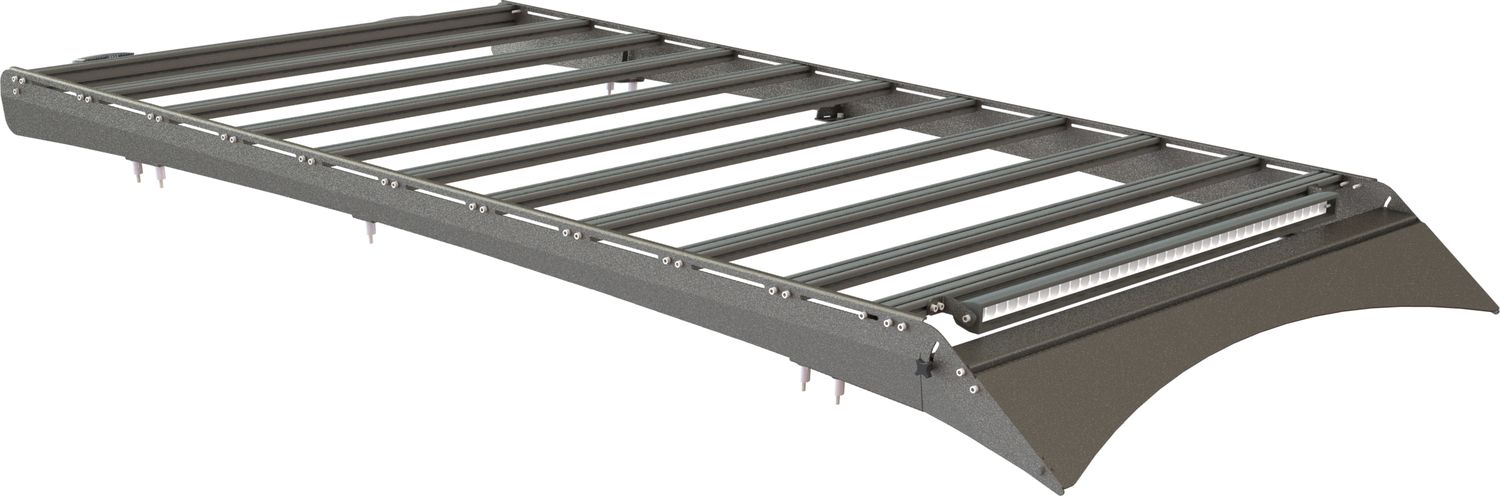 Экспедиционный багажник STC для Nissan Patrol Y62 2010-2026 Шторка дальний и задний свет. Артикул STC-NPA/10-TR1-L1L2