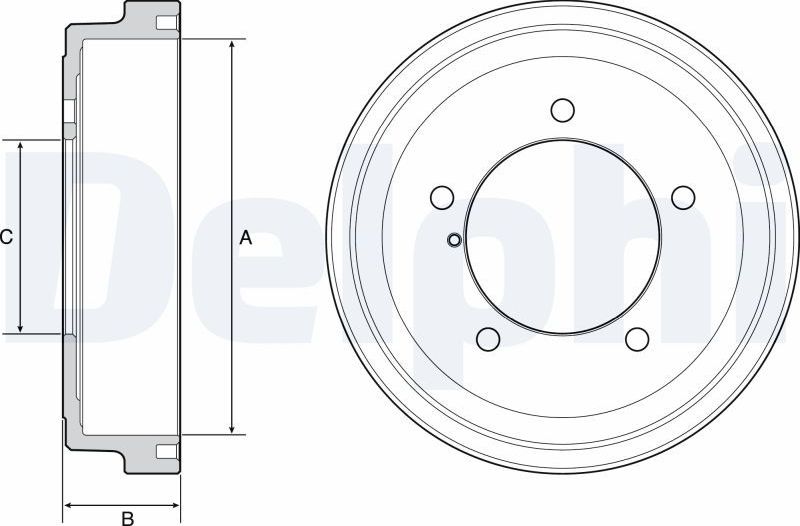 Тормозной барабан Delphi. Артикул BF531