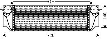 Интеркулер AVA для BMW 5 VI (F10/F11/F07) 2010-2017. Артикул BW4413