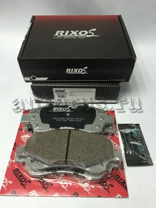 КОЛОДКА ТОРМОЗНАЯ ДИСКОВАЯ передние Toyota Avensis 03-08, Corolla 04-09 (Rixos). Артикул MD2233MS