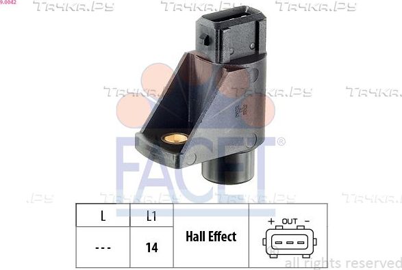 Датчик положения распредвала Facet Made in Italy - OE Equivalent. Артикул 9.0042