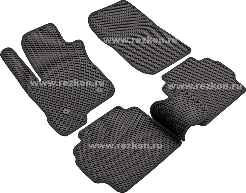 Коврики Rezkon EVA для салона Ford Mondeo V 2015-2019 Черный кант. Артикул 9016025201