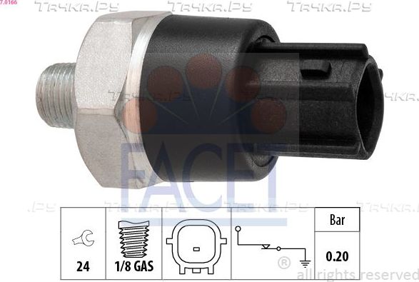 Датчик давления масла Facet Made in Italy - OE Equivalent для Nissan X-Trail T30 2001-2013. Артикул 7.0166