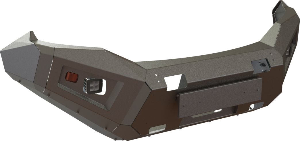 Бампер силовой STC передний для Isuzu D-MAX III 2020-2026 AT35 c противотуманными фарами. Артикул STC-ID20-BF-L1 AT35