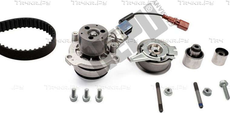 Помпа (водяной насос) с комплектом ремня ГРМ Hepu для SEAT Toledo IV 2015-2019. Артикул PK06690