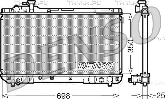 Радиатор охлаждения двигателя Denso для Toyota RAV4 I (XA10) 1994-2000. Артикул DRM50020