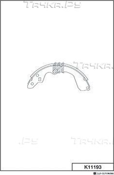 Тормозные колодки MK Kashiyama задние для Kia Clarus II 1998-2001. Артикул K11193