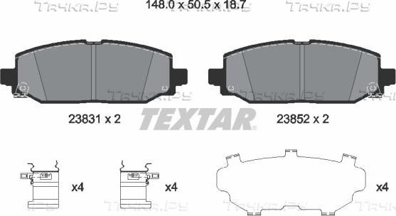 Тормозные колодки Textar. Артикул 2383101