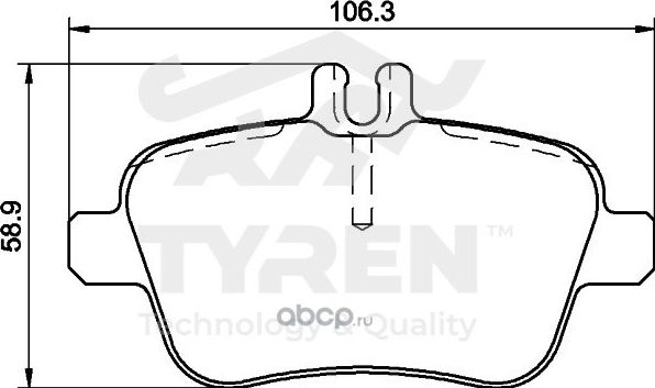 Колодки тормозные (Tyren). Артикул TYR1215611