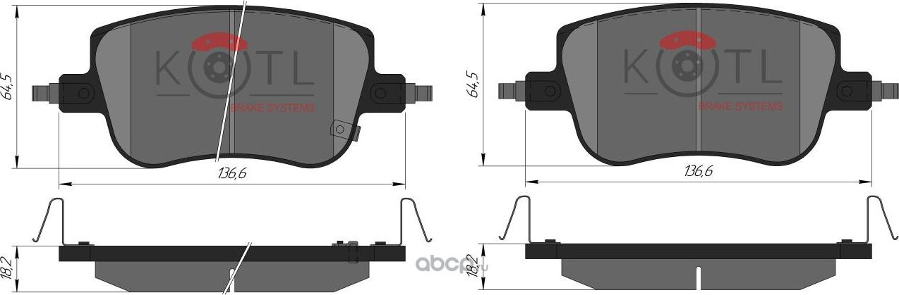 Колодки тормозные дисковые к-т HAVAL (Kotl). Артикул 73kt