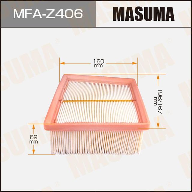 Воздушный фильтр Masuma. Артикул MFA-Z406