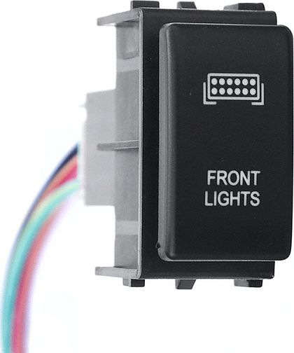 Кнопка РИФ включения/выключения FRONT LIGHTS с белой подсветкой для Nissan Navara D40 2004-2015. Артикул RIF22-1-1105106
