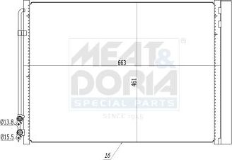 Радиатор кондиционера (конденсатор) Meat & Doria. Артикул 991085