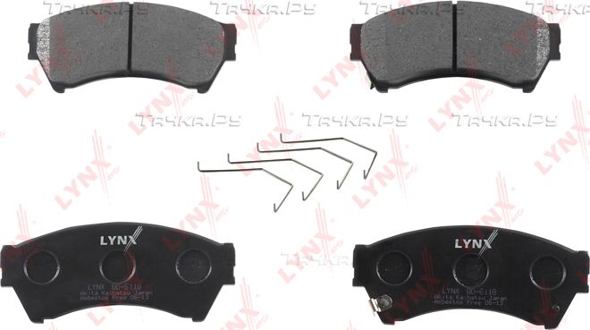 Тормозные колодки LYNXauto передние для Mazda 6 II (GH) 2007-2013. Артикул BD-5118