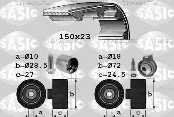 Ремень ГРМ с роликами (комплект) Sasic для Audi TT I (8N) 1998-2006. Артикул 1756052