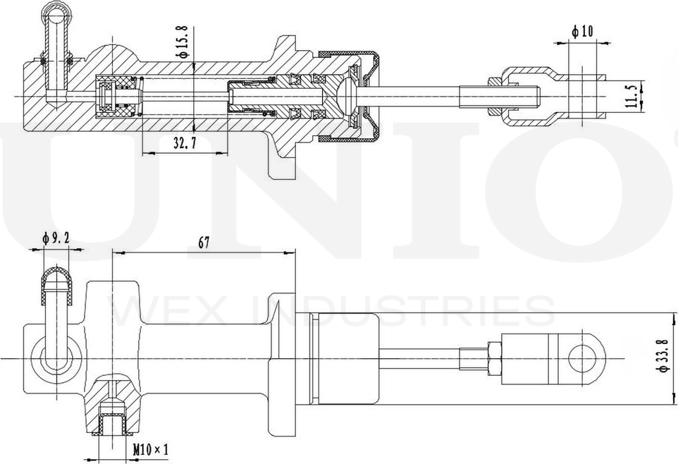 Цилиндр сцепления главный (Unio). Артикул BRC-10007