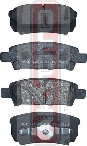 Тормозные колодки Akyoto Packing AKYOTO. Артикул AKD-1263