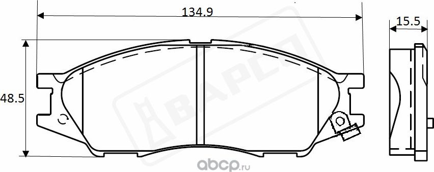 Колодки тормозные дисковые пер. NISSAN ALMERA Classic (B10) 06 (Bapco) Bapco. Артикул BP0682