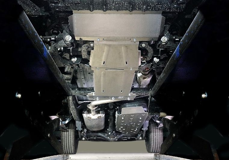 Защита алюминиевая ТСС (4 мм) для картера, КПП, РК, бака, переднего моста Changan Hunter Plus 2023-2026. Артикул ZKTCC00644K