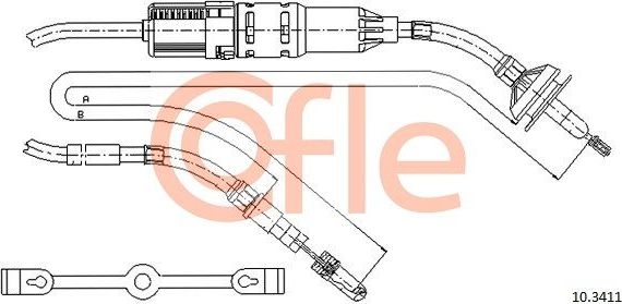 Трос сцепления Cofle для Volkswagen Golf II 1983-1991. Артикул 10.3411