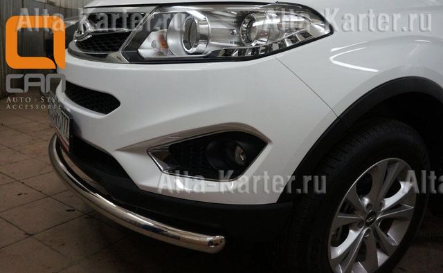 Защита Can Otomotiv переднего бампера d60 труба для Chery Tiggo 5 2014-2020. Артикул CYTI.33.0066