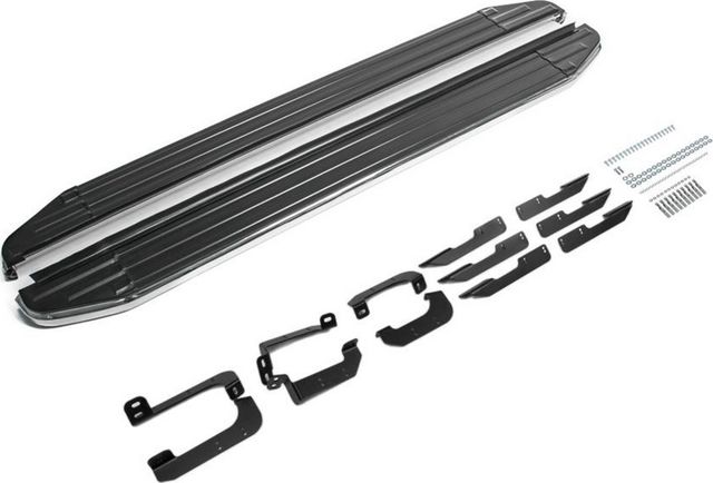 Пороги алюминиевые Rival Premium для Chery Tiggo 4 I рестайлинг 2019-2026. Артикул A173ALP.0905.2